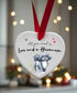 Love and a Havanese Fawn Grey & White Ceramic Heart